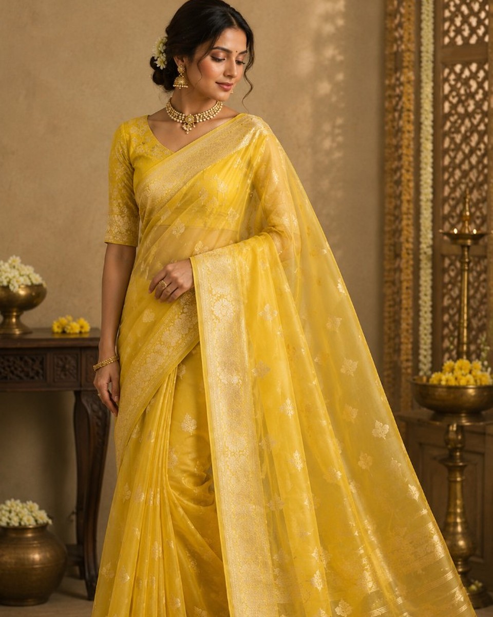 Handwoven Chanderi Festive Saree